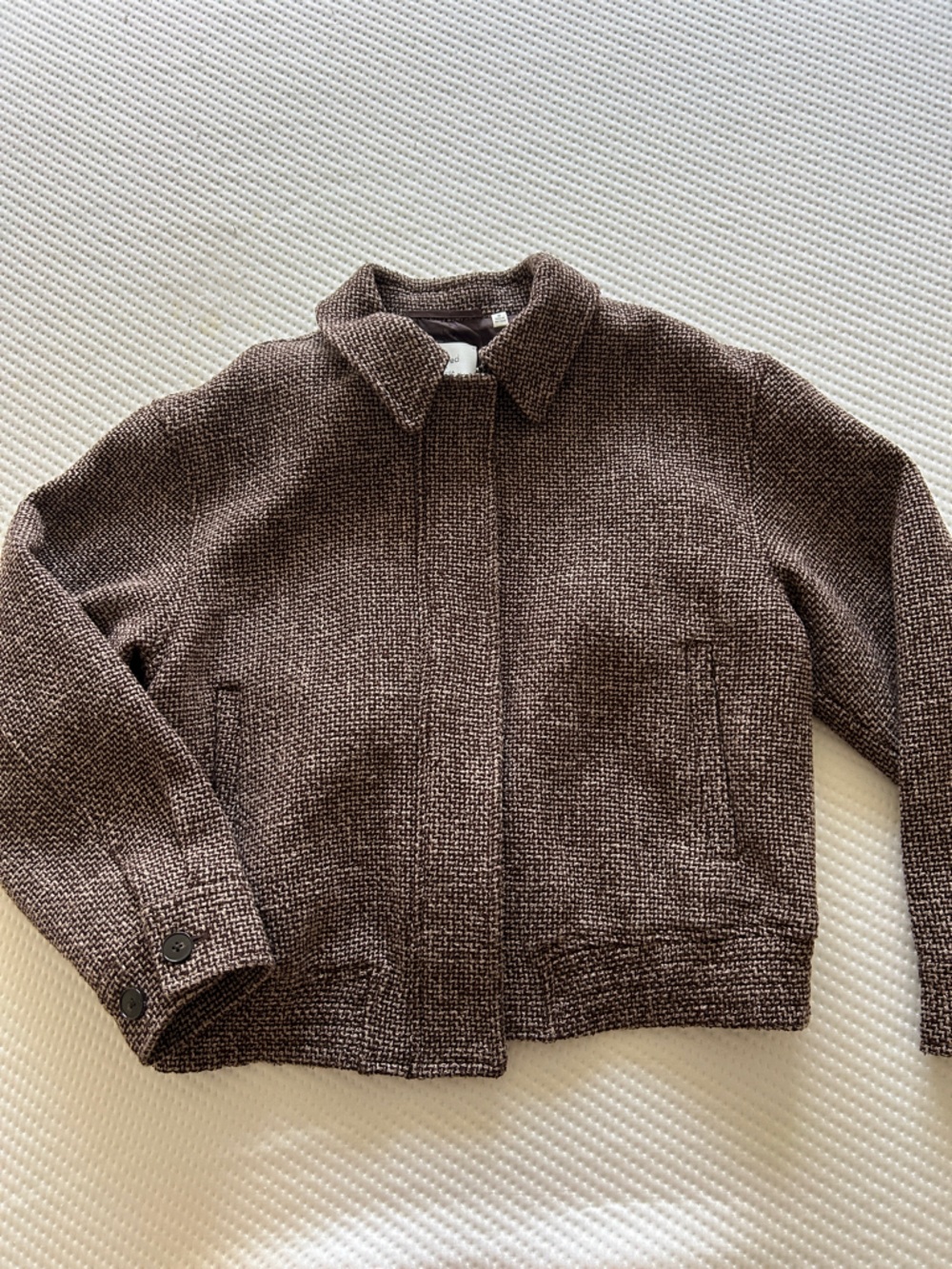 Wilfred Brown Tweed Bomber Jacket